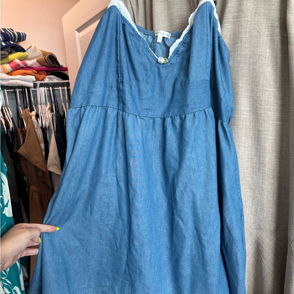 Blue Denim Mini Dress